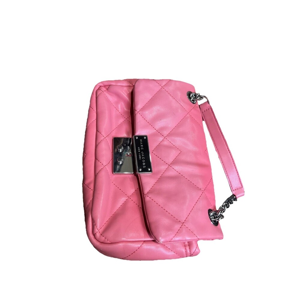 Marc Jacobs Quilted Moto Women’s Barbie Pink Shoulder Bag Crossbody Handbag - Picture 16 of 16